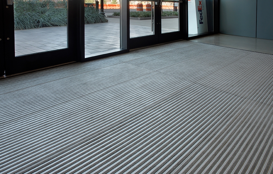 Nuway® HD is a shallow-recessed system with aluminum and extended matting scraper bars available at Matter Surfaces