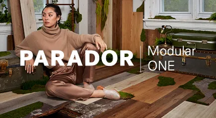 Brand Partner to Matter Surfaces, Parador Modular ONE - Commercial flooring image supporting sustainability campaign