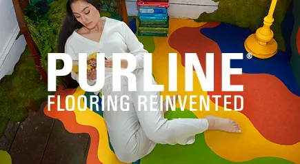 Brand Partner to Matter Surfaces, PURLINE - Commercial flooring image supporting sustainability campaign